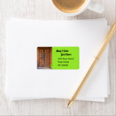 Indische houten deur etiket (Insitu)