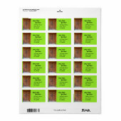 Indische houten deur etiket (Full Sheet)
