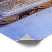 Indische houten deur poster (Hoek)