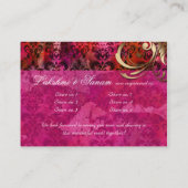 Indische huwelijkscadeau registratie Kaart Pink Go (Achterkant)