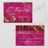 Indische huwelijkscadeau registratie Kaart Pink Go (Voorkant / Achterkant)