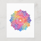 Indische huwelijksuitnodiging met regenboogmandala flyer (Achterkant)