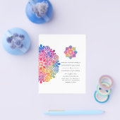 Indische huwelijksuitnodiging met regenboogmandala flyer (Enkel)