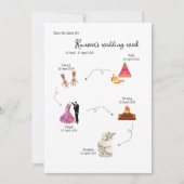 Indische huwelijksweek Save the date sjabloon Kaart (Voorkant)