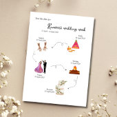 Indische huwelijksweek Save the date sjabloon Kaart