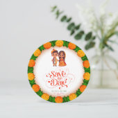 Indische Indiase trouwdatum besparen Save The Date (Staand voorkant)