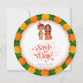 Indische Indiase trouwdatum besparen Save The Date (Voorkant)
