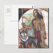 Indische Indische en Wolf-Briefkaart Briefkaart (Voorkant / Achterkant)