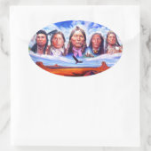 Indische Indische Indische filmillustraties Ovale Sticker (Tas)