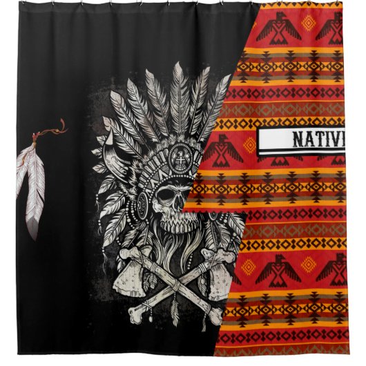 Indische Indische Indische hoofdhoofden 03 Douchegordijn (Voorkant)