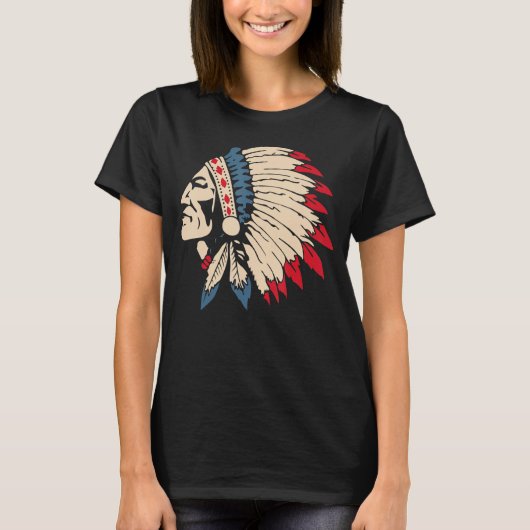 Indische Indische schedeleagelbeenderkop T-shirt (Voorkant)