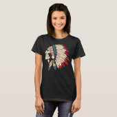 Indische Indische schedeleagelbeenderkop T-shirt (Voorkant volledig)