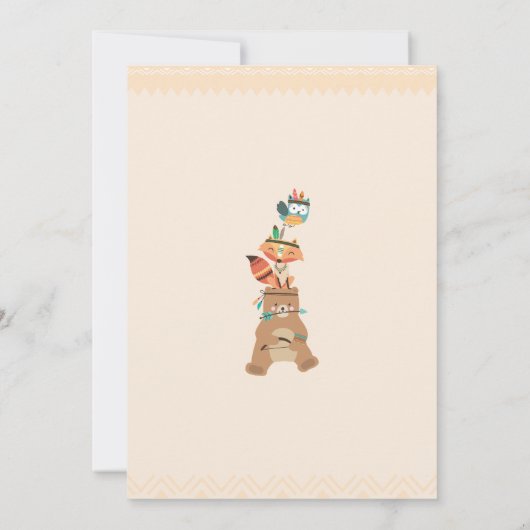 Indische inheemse Amerikaanse pow wauw Birthday Kaart (Achterkant)