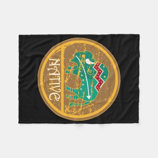 Indische inheemse buffel fleece deken (Voorkant (Horizontaal))