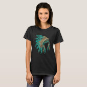Indische inheemse Headkostuum Jewelry T-shirt (Voorkant volledig)