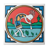 Indische inheemse Kokopelli Tegeltje (Voorkant)
