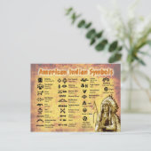 Indische inheemse symbolen briefkaart (Staand voorkant)