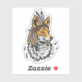 Indische inheemse vos sticker (Vel)