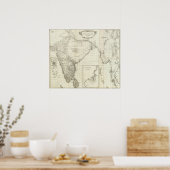 Indische kaart poster (Keuken)