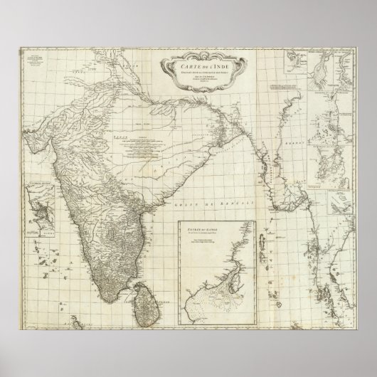 Indische kaart poster (Voorkant)