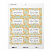 Indische Kaleidoscoop Art Etiket (Full Sheet)