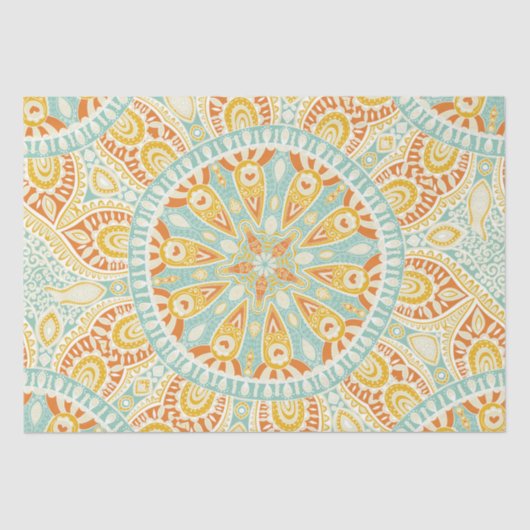 Indische Kaleidoscoop Art Tissuepapier (Voorkant)