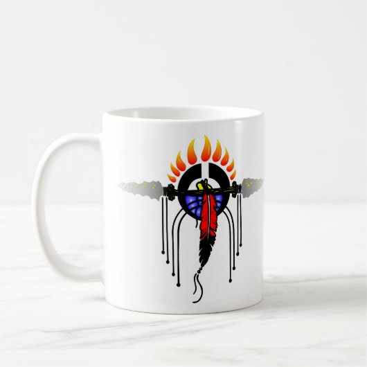 Indische kalk koffiemok (Links)