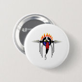 Indische kalk ronde button 5,7 cm (Voorkant /achterkant)
