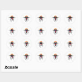 Indische kalk ronde sticker (Vel)