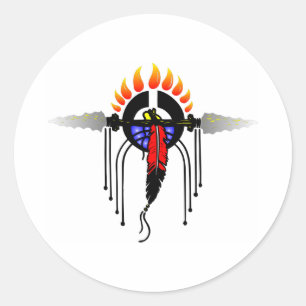 Indische kalk ronde sticker