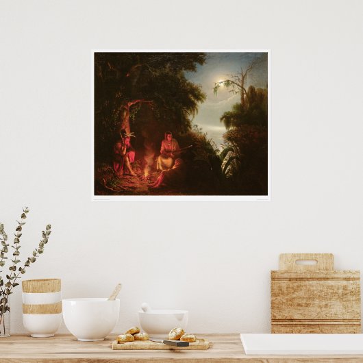 Indische kampvuur (2166A) Poster (Keuken)