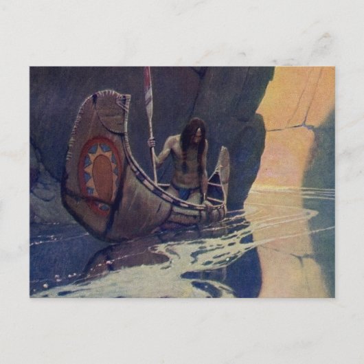  Indische Kano Paddling Sun Classic Briefkaart (Voorkant)