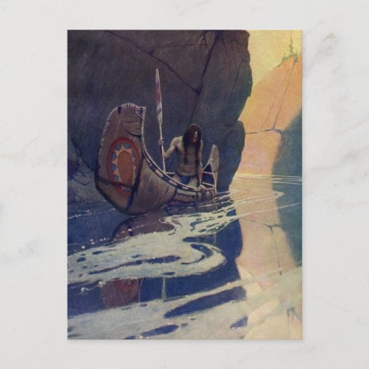  Indische Kano Paddling Sun Classic Briefkaart (Voorkant)