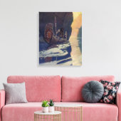  Indische Kano Paddling Sun Classic Canvas Afdruk (Insitu (Woonkamer))