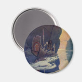  Indische Kano Paddling Sun Classic Magneet (Voorkant / Achterkant)