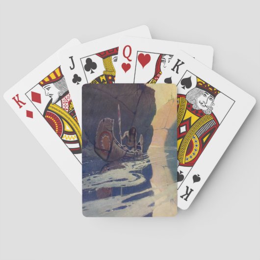 Indische Kano Paddling Sun Classic Pokerkaarten (Achterkant)
