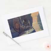 Indische Kano Paddling Sun Classic Rechthoekige Sticker (Envelop)