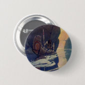 Indische Kano Paddling Sun Classic Ronde Button 5,7 Cm (Voorkant /achterkant)