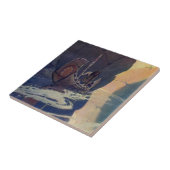  Indische Kano Paddling Sun Classic Tegeltje (Zijkant)