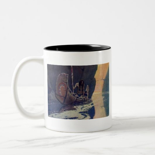  Indische Kano Paddling Sun Classic Tweekleurige Koffiemok (Links)