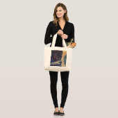  Indische kanoezadel met zonsymbool Grote Tote Bag (Voorkant (model))