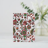  Indische katoenen Chintz stof Briefkaart (Staand voorkant)