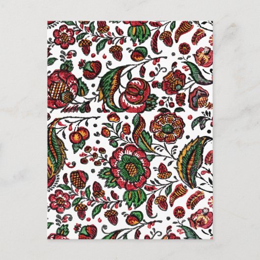  Indische katoenen Chintz stof Briefkaart (Voorkant)