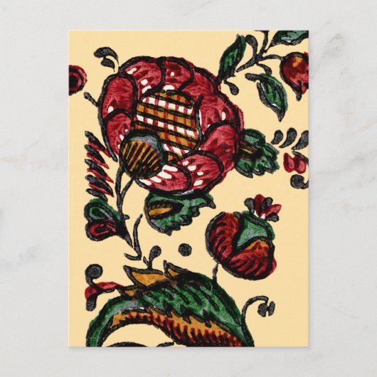  Indische katoenen Chintz stof Briefkaart (Voorkant)