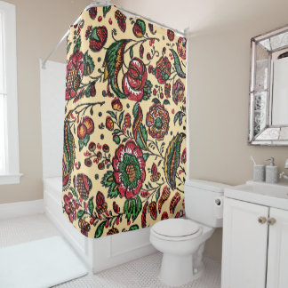 Indische katoenen Chintz stof Douchegordijn