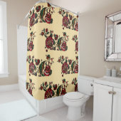  Indische katoenen Chintz stof Douchegordijn (In situ)