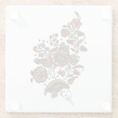  Indische katoenen Chintz stof Glazen Onderzetter (Achterkant)