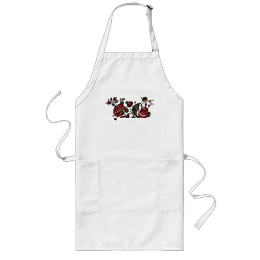  Indische katoenen Chintz stof Lang Schort (Voorkant)