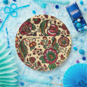  Indische katoenen Chintz stof Papieren Bordje (Feest)