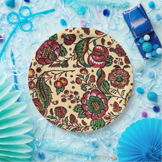 Indische katoenen Chintz stof Papieren Bordje (Feest)